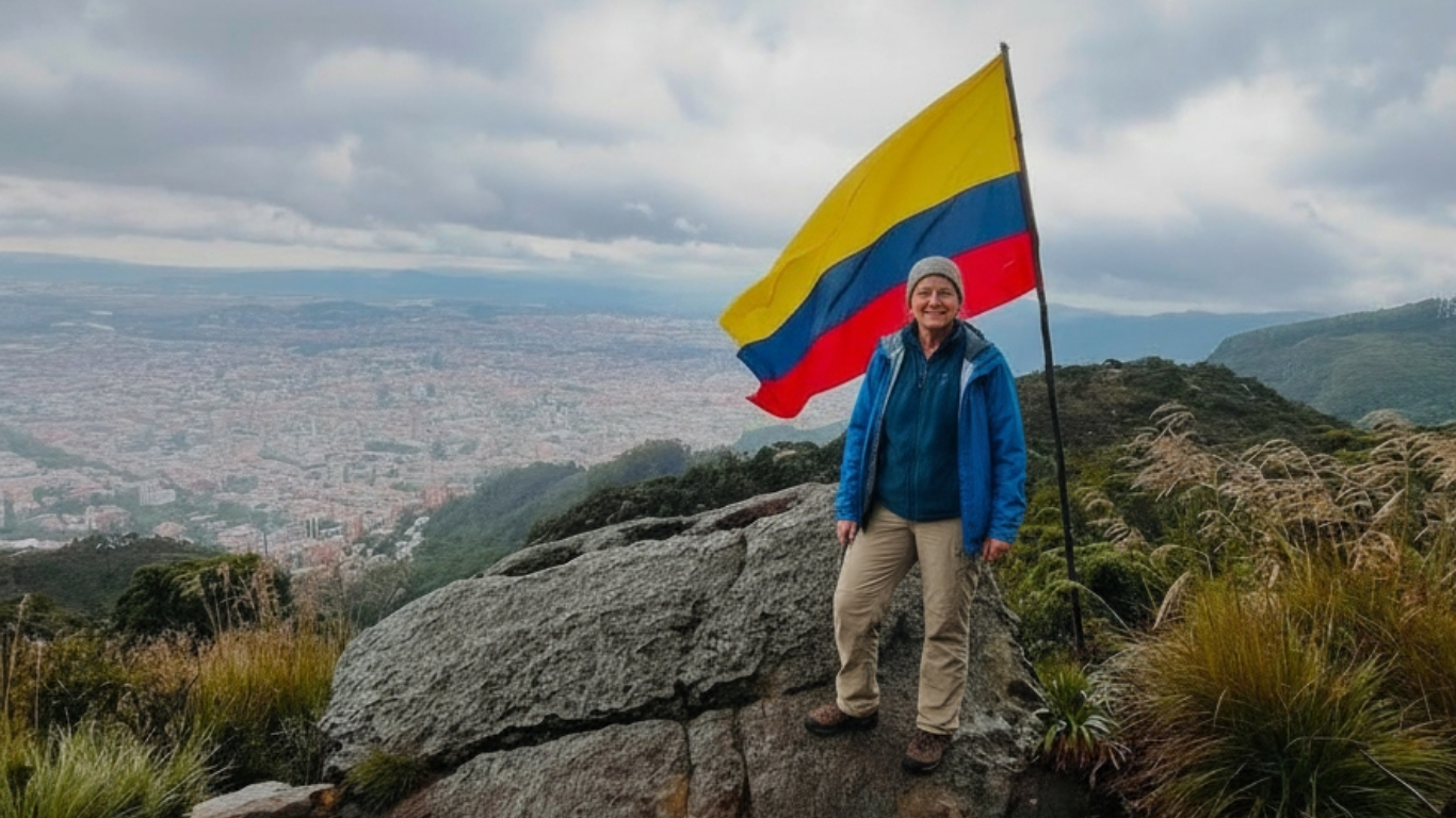 Closed-toe hiking shoes on the rocky path of Las Moyas, Bogotá, Colombia