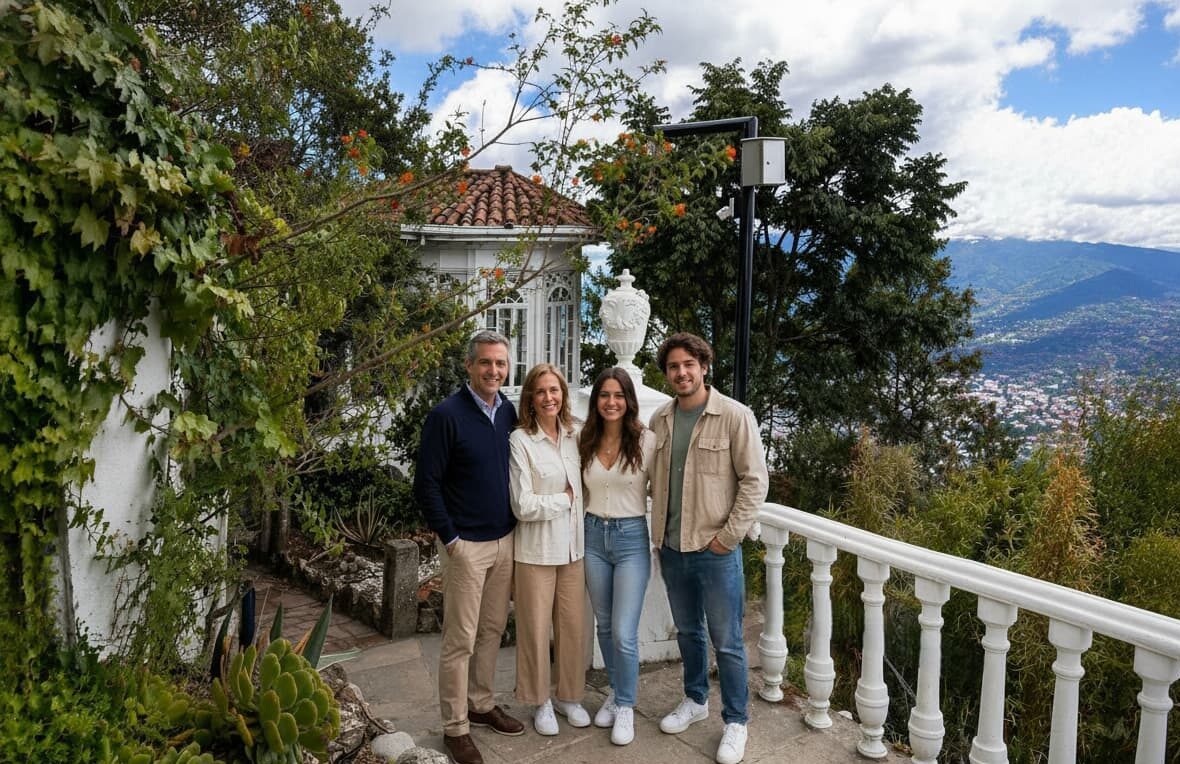 FAMILY AT MONSERRATE BOGOTA COLOMBIA