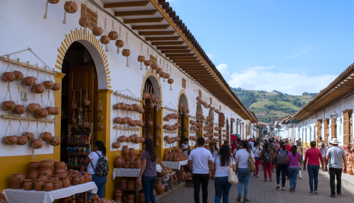 raquira colombia cundinamarca artesania en arcilla