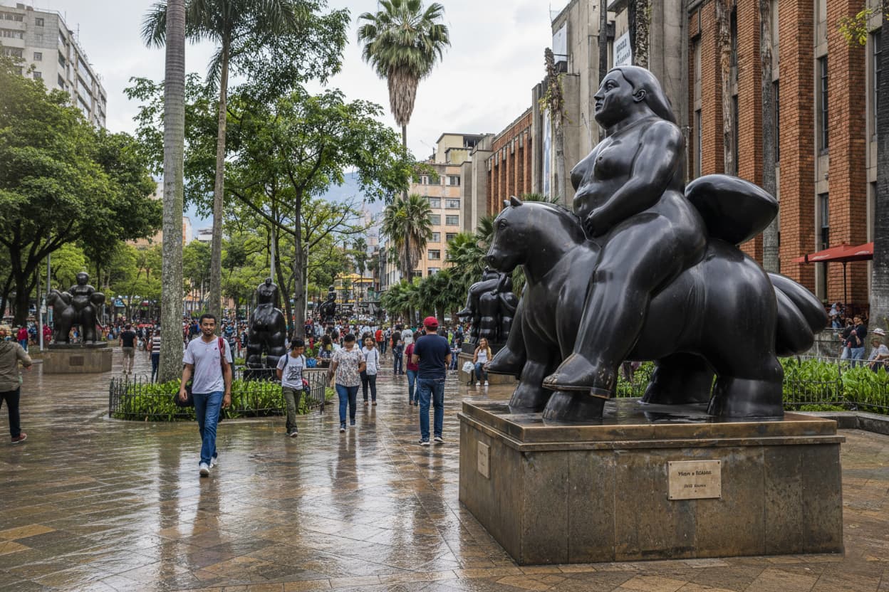 Botero sculpture medellin plaza