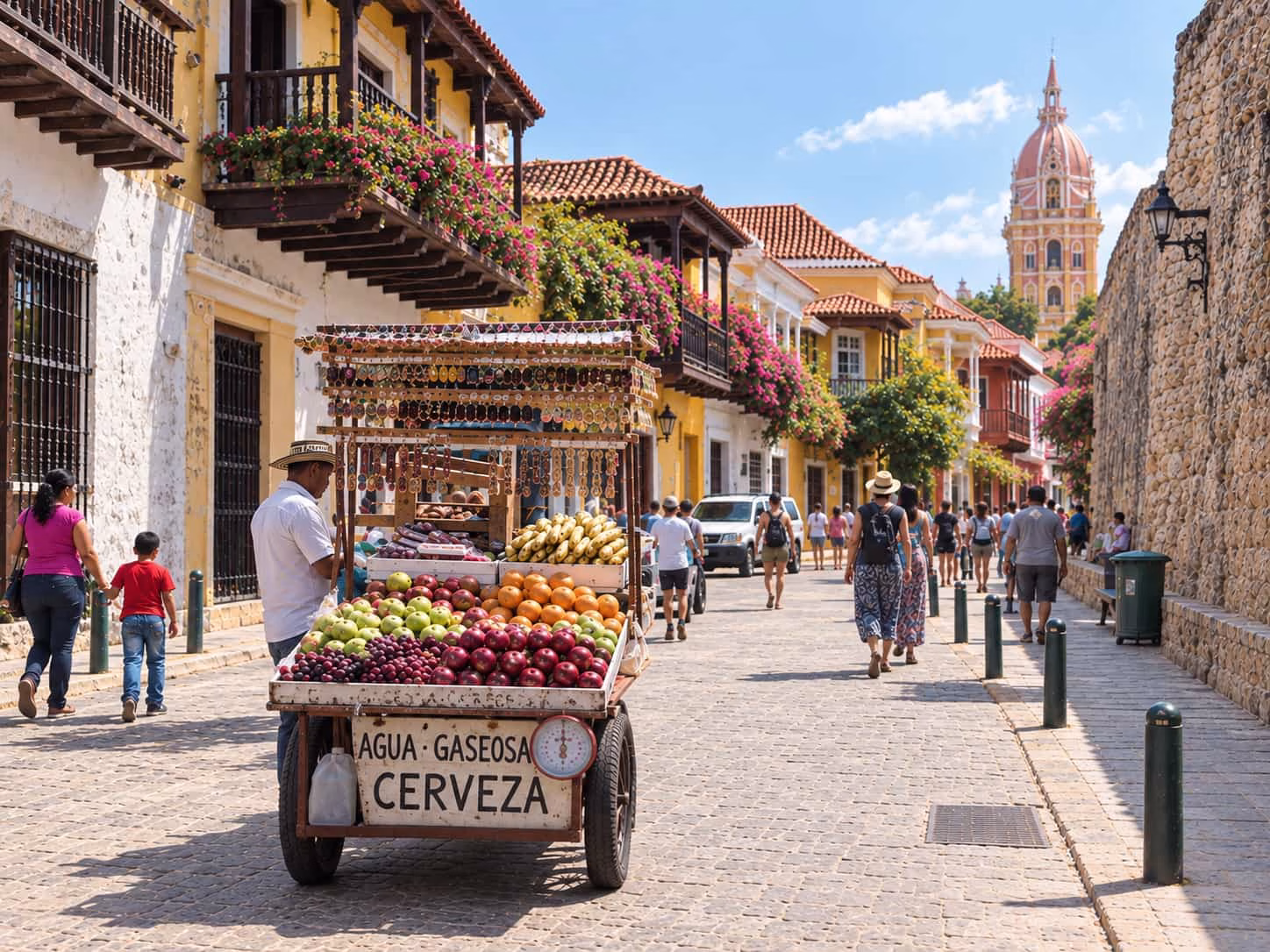 vendedor ambulante de comida en Cartagena