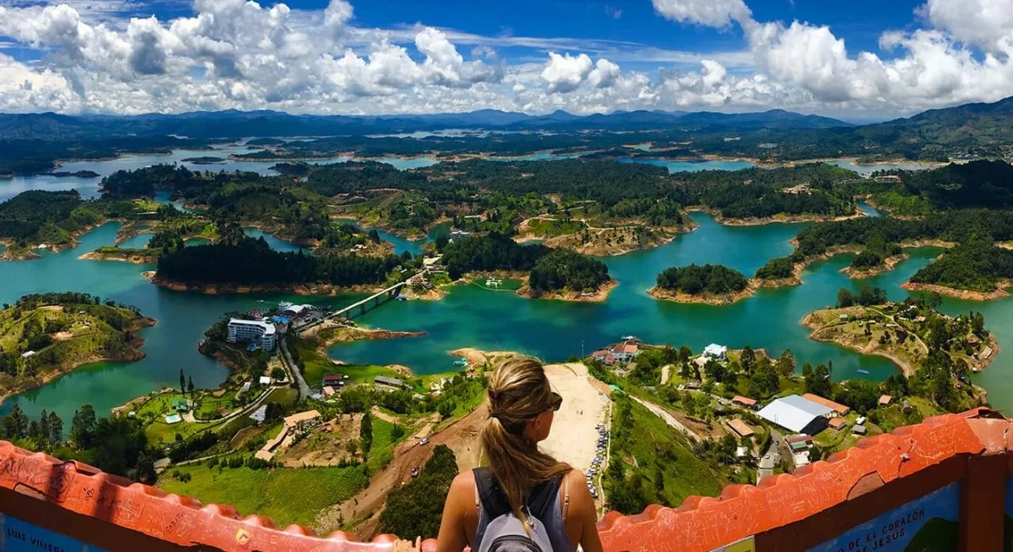 Panoramic reservoir view on a Guatape Tour in Guatapé, Colombia
