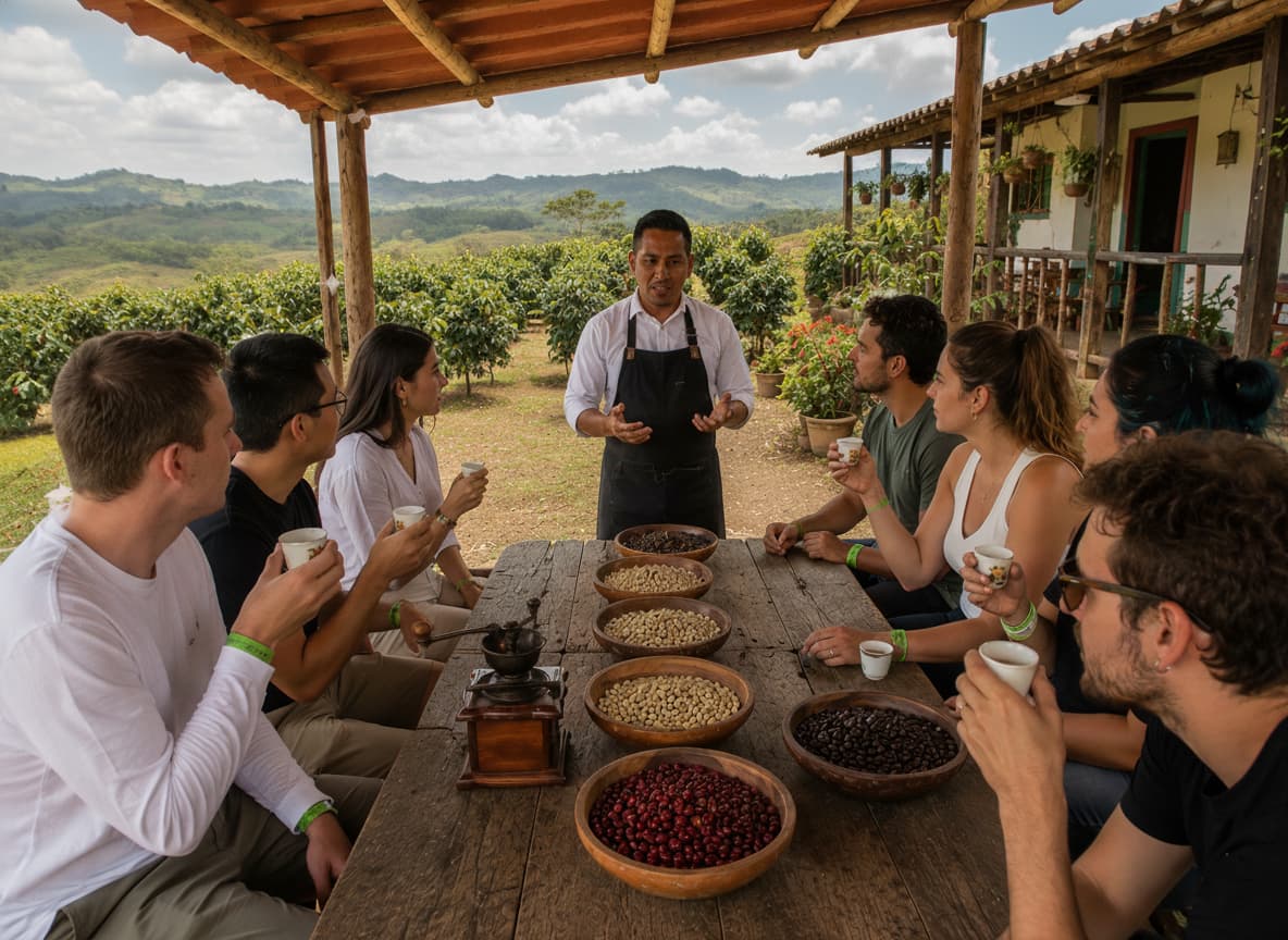 Luger farm coffee tasting