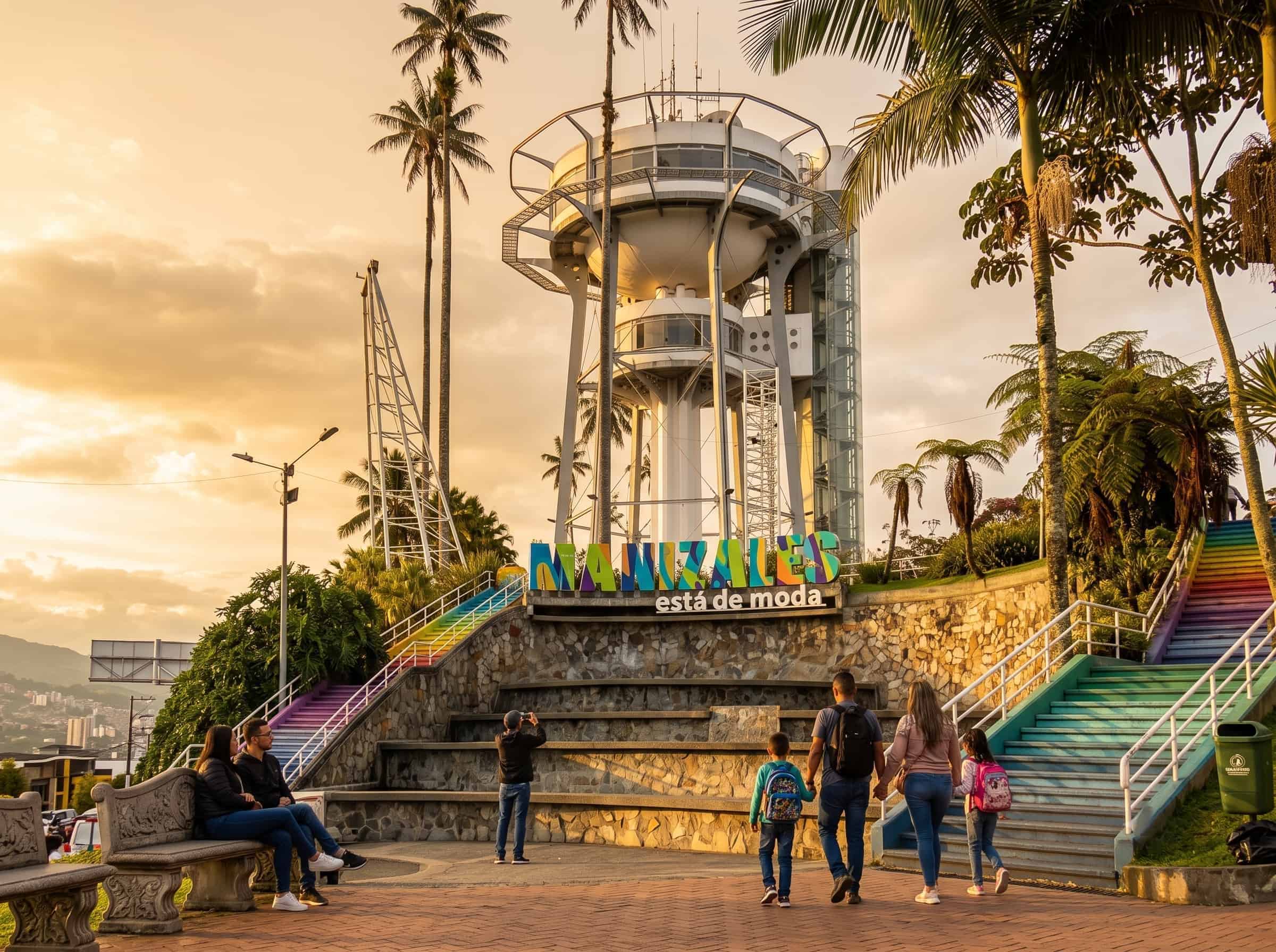 hipre viewpoint panoramic view of manizales and andean valleys colombia